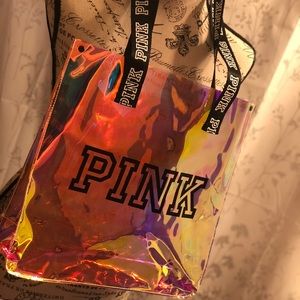 PINK Victorias Secret Iridescent Tote Bag